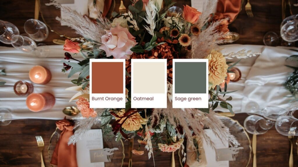 rust and burnt orange wedding tablescape