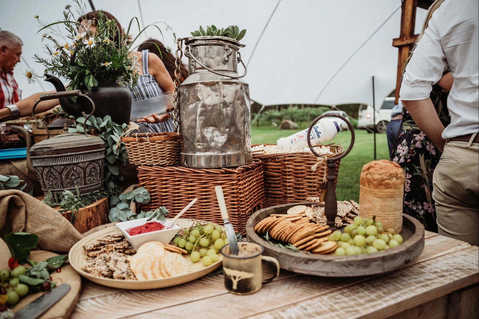 Canape table at Ndaka Lodge safari wedding