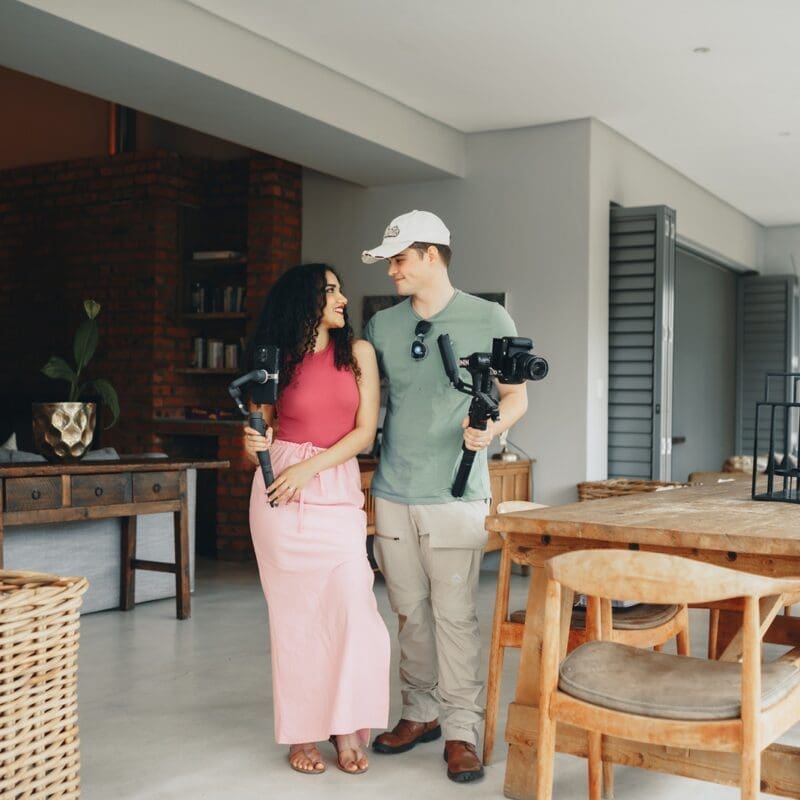 Michaela and Liam, owners of With Influence Videography