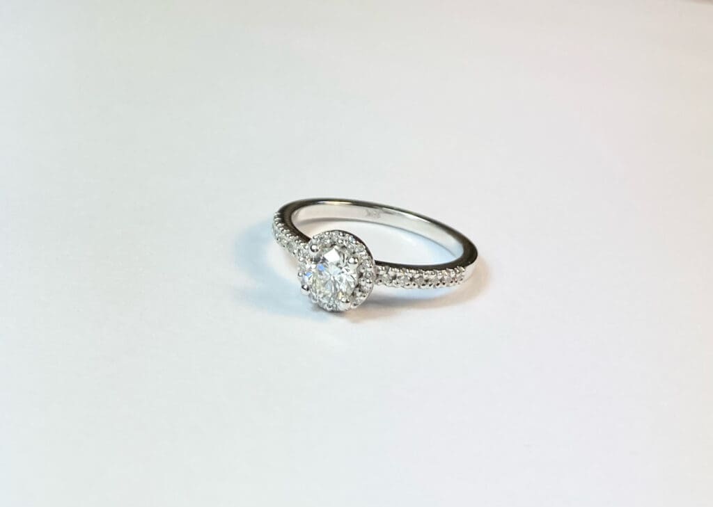 Custom made silver engagement ring by Penelope Jardine